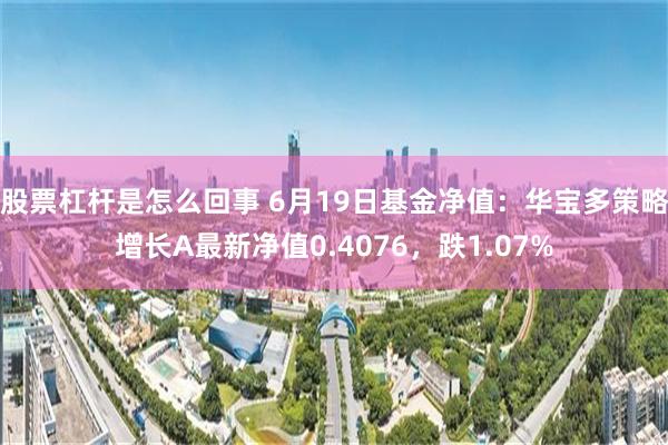 股票杠杆是怎么回事 6月19日基金净值：华宝多策略增长A最新净值0.4076，跌1.07%