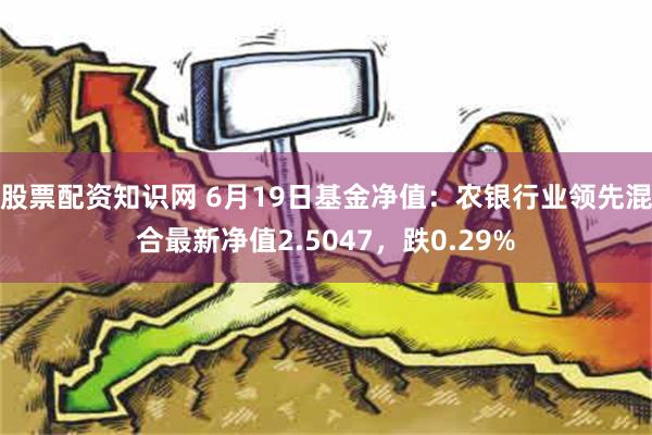 股票配资知识网 6月19日基金净值：农银行业领先混合最新净值2.5047，跌0.29%