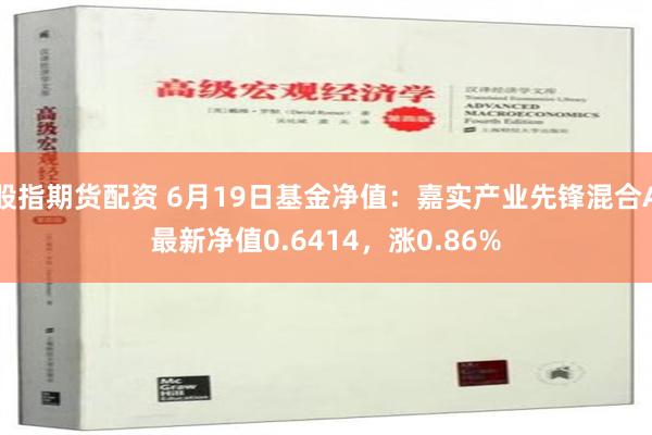 股指期货配资 6月19日基金净值：嘉实产业先锋混合A最新净值0.6414，涨0.86%