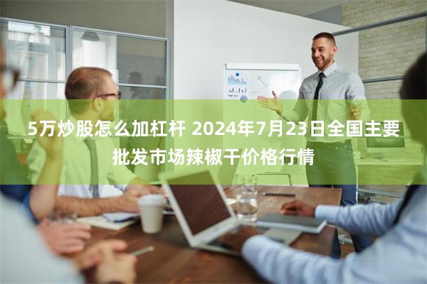 5万炒股怎么加杠杆 2024年7月23日全国主要批发市场辣椒干价格行情