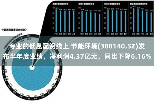 专业的低息配资线上 节能环境(300140.SZ)发布半年度业绩，净利润4.37亿元，同比下降6.16%