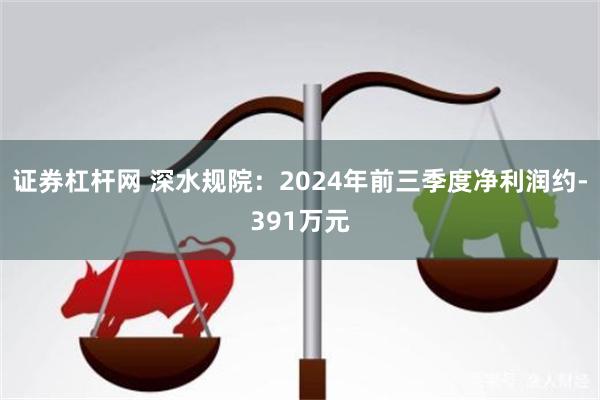 证券杠杆网 深水规院：2024年前三季度净利润约-391万元